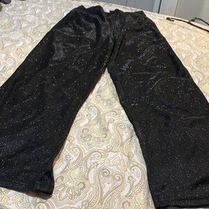 Black Glitter Pants
